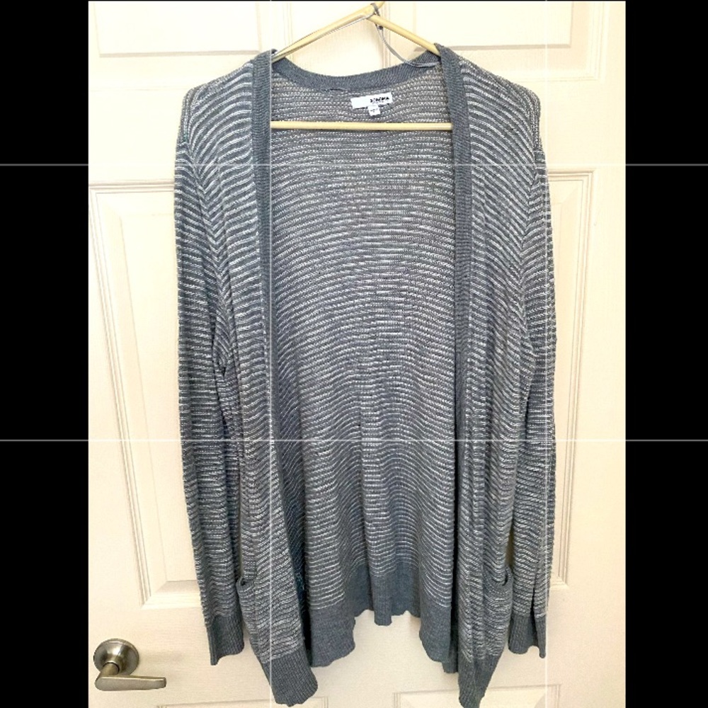 Grey striped cardigan
